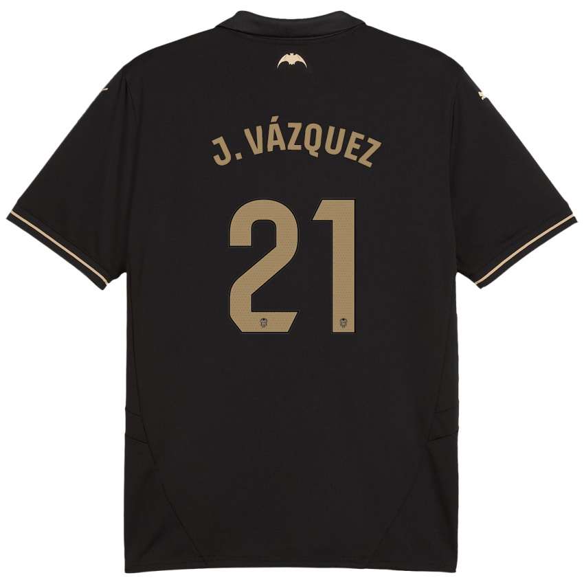 Enfant Maillot Jesús Vázquez #21 Noir Tenues Extérieur 2024/25 T-Shirt Belgique