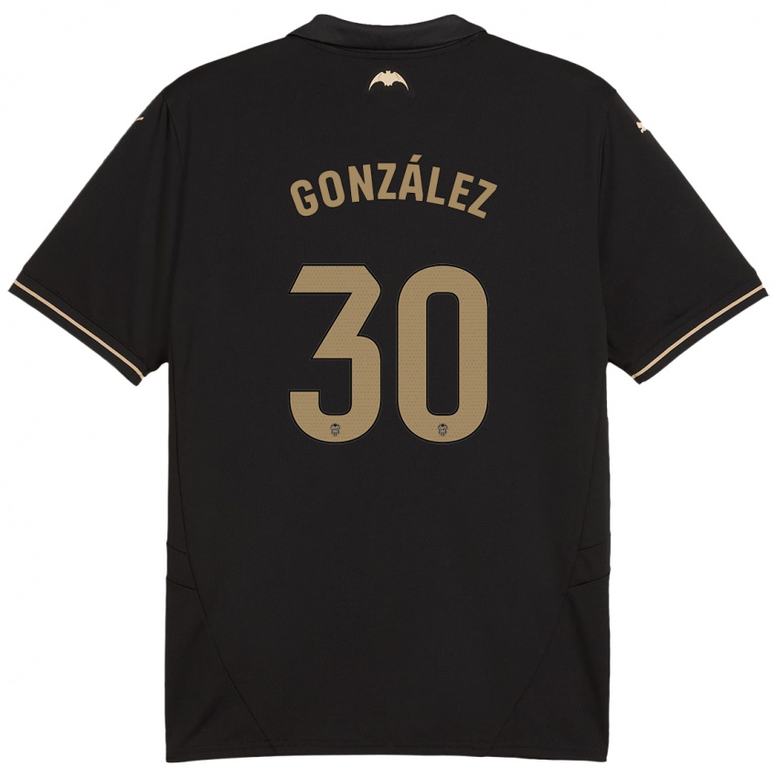 Enfant Maillot Hugo González #30 Noir Tenues Extérieur 2024/25 T-Shirt Belgique