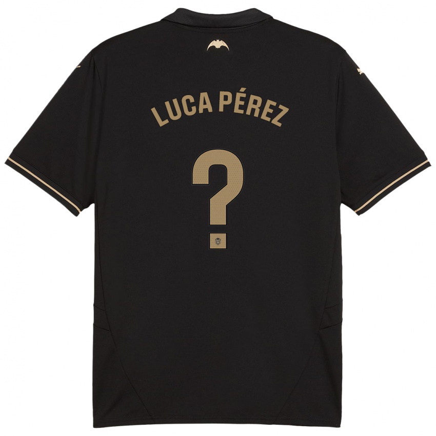 Enfant Maillot Simón Luca Pérez #0 Noir Tenues Extérieur 2024/25 T-Shirt Belgique