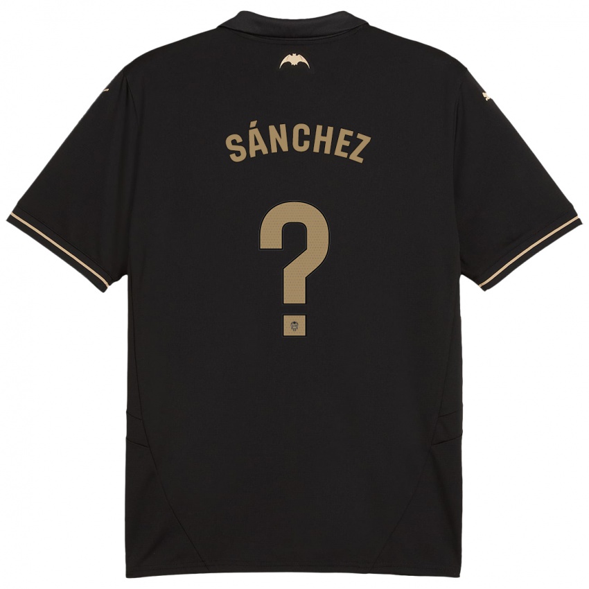 Enfant Maillot Dani Sánchez #0 Noir Tenues Extérieur 2024/25 T-Shirt Belgique