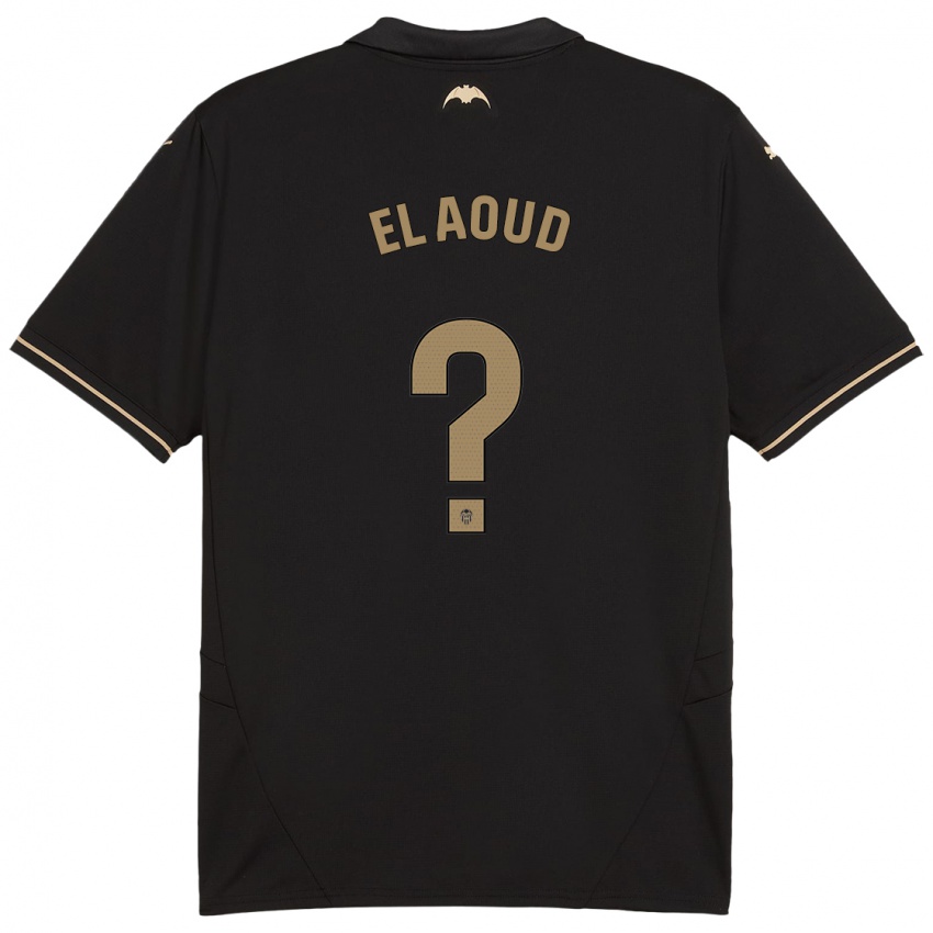 Enfant Maillot Ismail El Aoud #0 Noir Tenues Extérieur 2024/25 T-Shirt Belgique