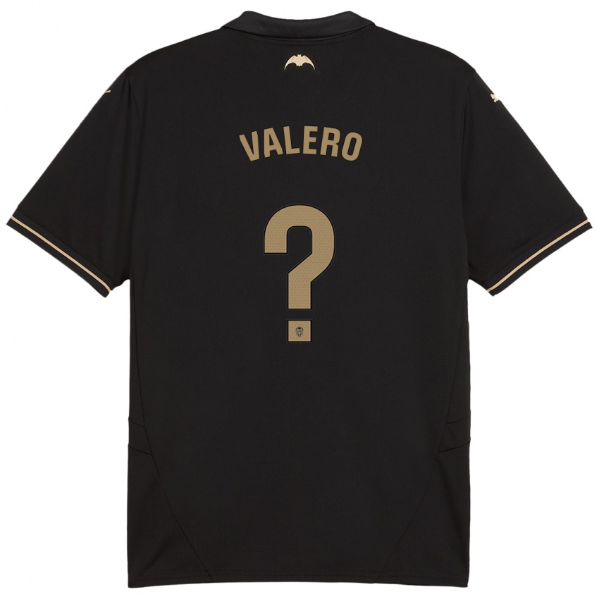 Enfant Maillot Iván Valero #0 Noir Tenues Extérieur 2024/25 T-Shirt Belgique