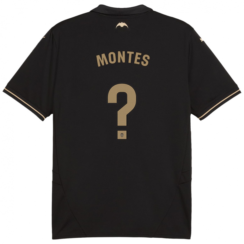 Enfant Maillot Jan Montes #0 Noir Tenues Extérieur 2024/25 T-Shirt Belgique