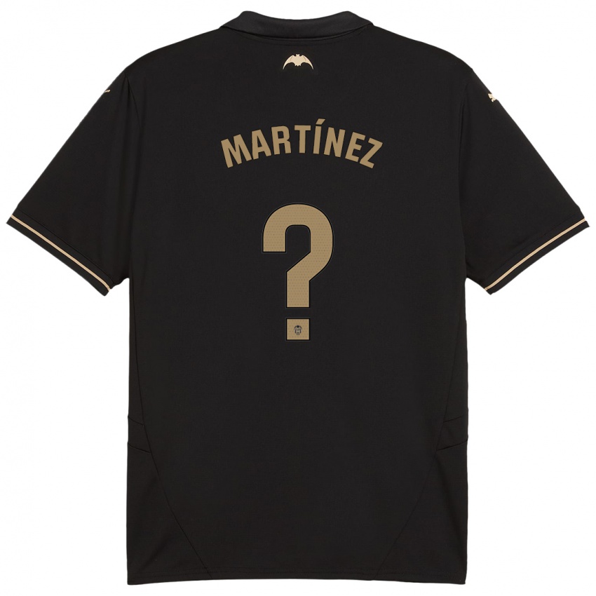 Enfant Maillot David Martínez #0 Noir Tenues Extérieur 2024/25 T-Shirt Belgique