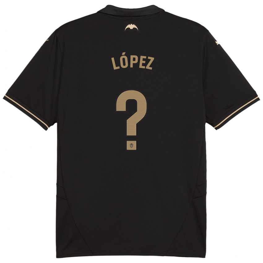 Enfant Maillot Pablo López #0 Noir Tenues Extérieur 2024/25 T-Shirt Belgique