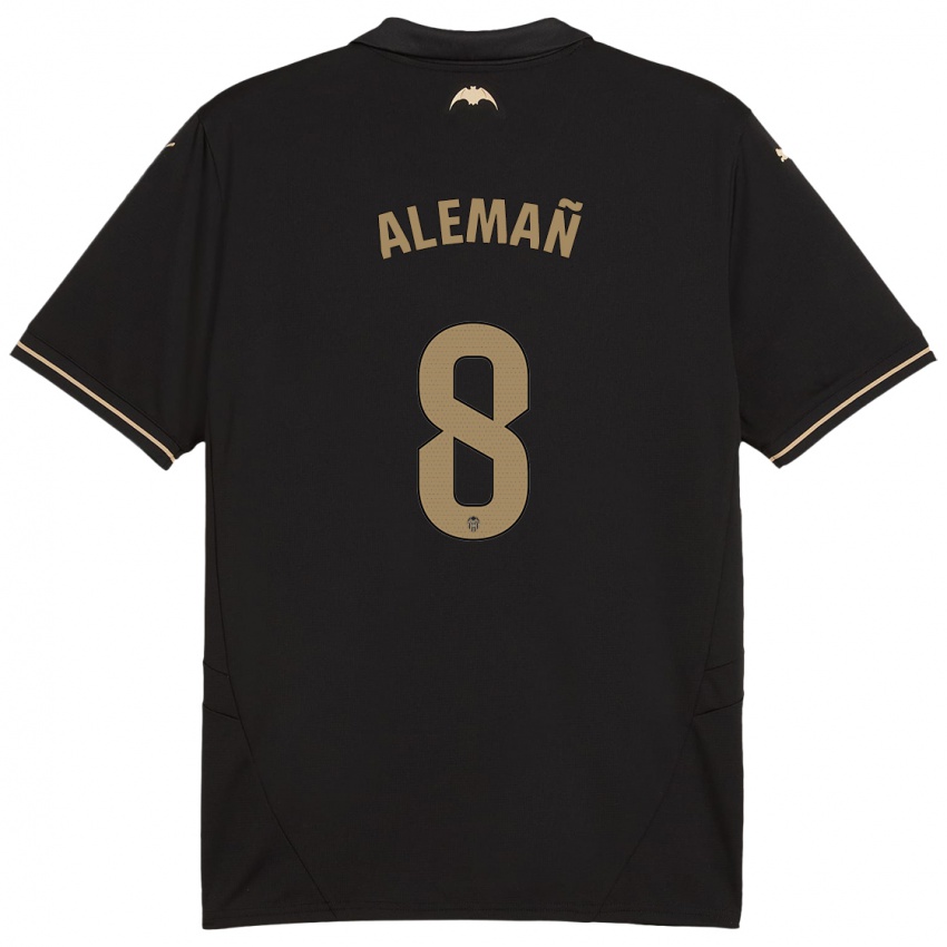 Enfant Maillot Pedro Alemañ #8 Noir Tenues Extérieur 2024/25 T-Shirt Belgique