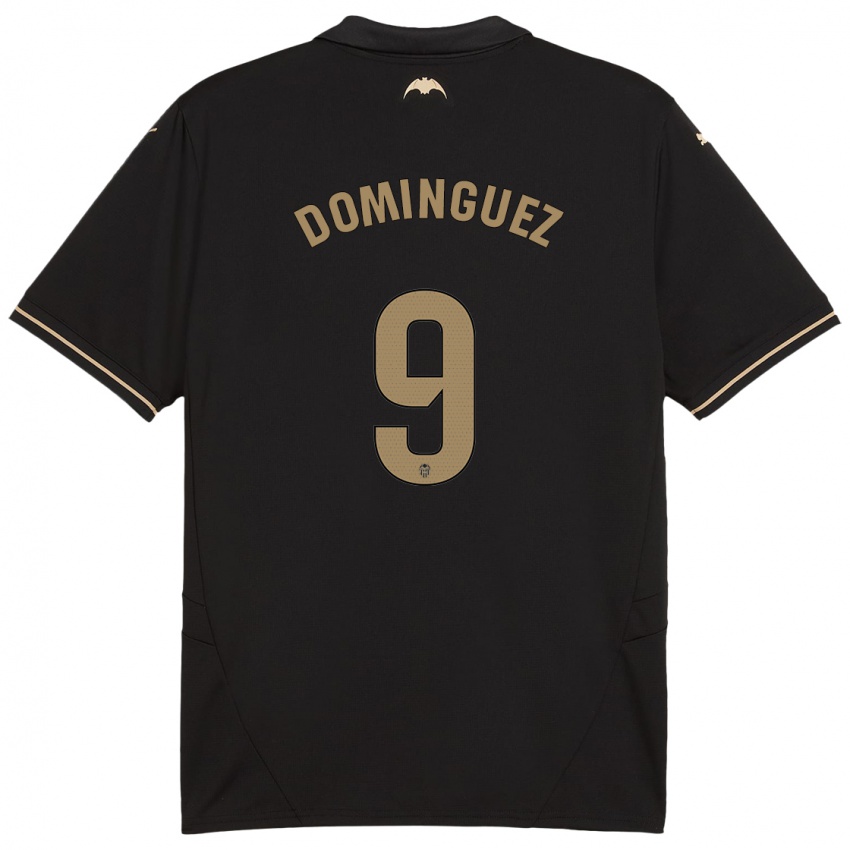 Kinder Mario Dominguez #9 Schwarz Auswärtstrikot Trikot 2024/25 T-Shirt Belgien