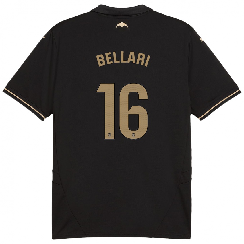 Enfant Maillot Hamza Bellari #16 Noir Tenues Extérieur 2024/25 T-Shirt Belgique