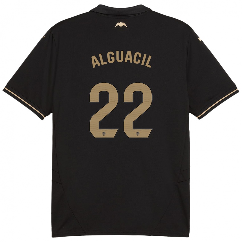 Enfant Maillot Ainhoa Alguacil #22 Noir Tenues Extérieur 2024/25 T-Shirt Belgique