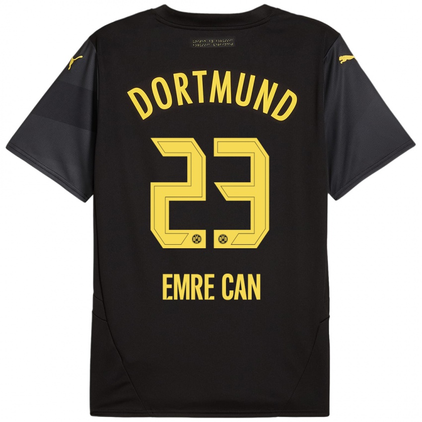 Enfant Maillot Emre Can #23 Noir Jaune Tenues Extérieur 2024/25 T-Shirt Belgique