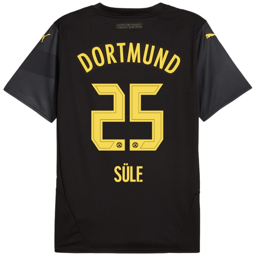 Enfant Maillot Niklas Sule #25 Noir Jaune Tenues Extérieur 2024/25 T-Shirt Belgique