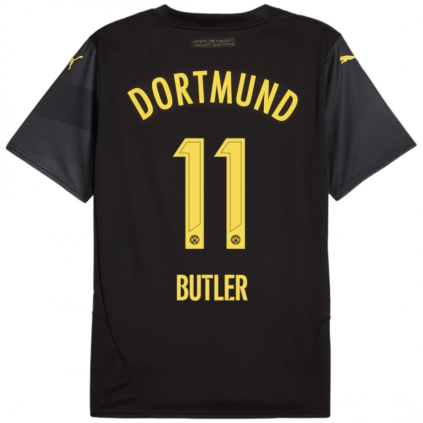 Enfant Maillot Justin Butler #11 Noir Jaune Tenues Extérieur 2024/25 T-Shirt Belgique