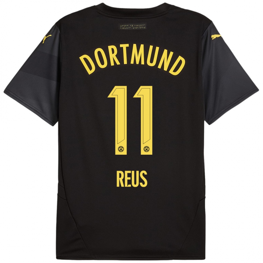 Kinderen Marco Reus #11 Zwart Geel Uitshirt Uittenue 2024/25 T-Shirt België