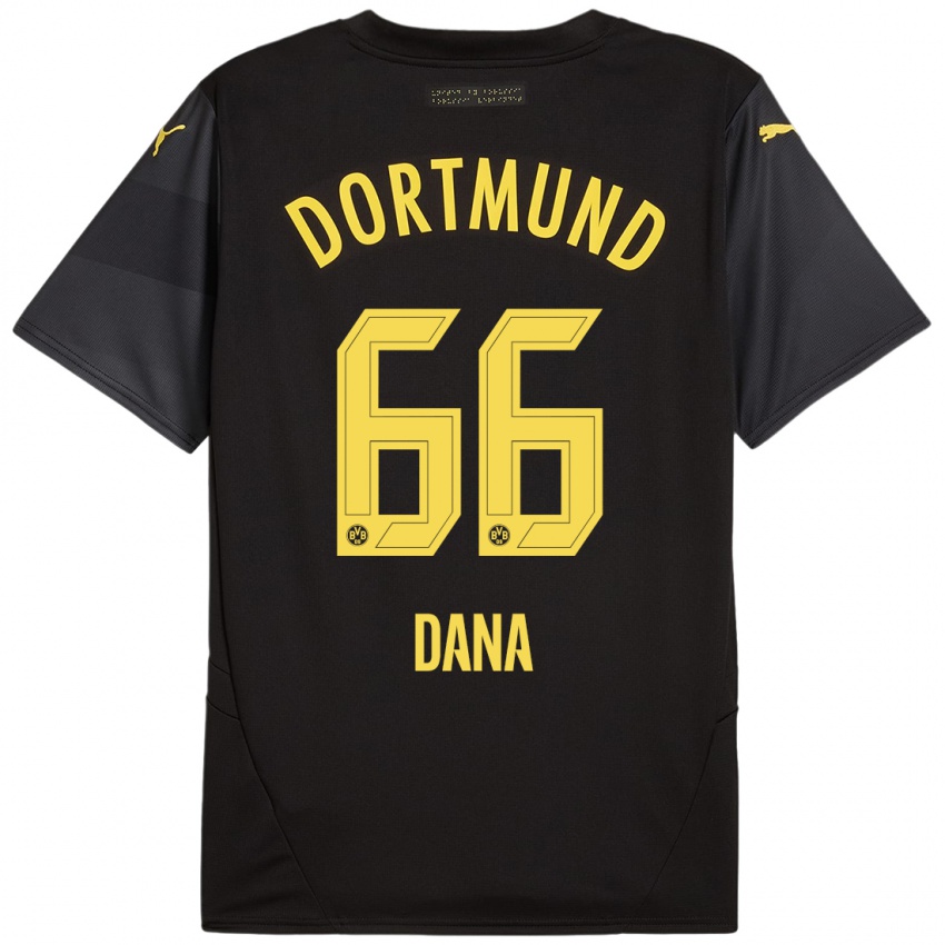 Enfant Maillot Bleckmann Dana #66 Noir Jaune Tenues Extérieur 2024/25 T-Shirt Belgique