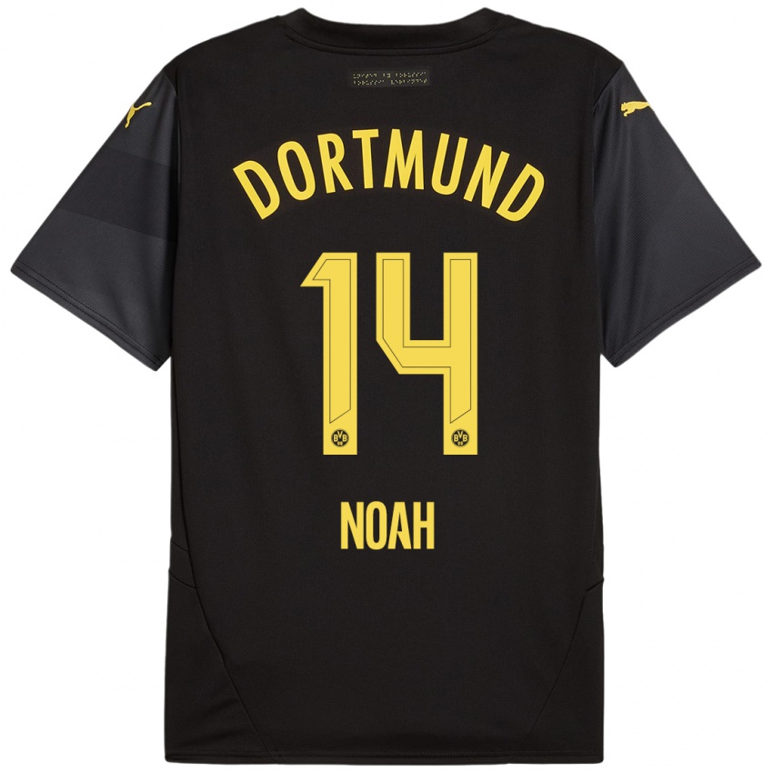 Enfant Maillot Colin Noah Kleine-Bekel #14 Noir Jaune Tenues Extérieur 2024/25 T-Shirt Belgique