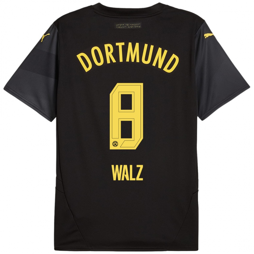 Kinderen Vasco Walz #8 Zwart Geel Uitshirt Uittenue 2024/25 T-Shirt België