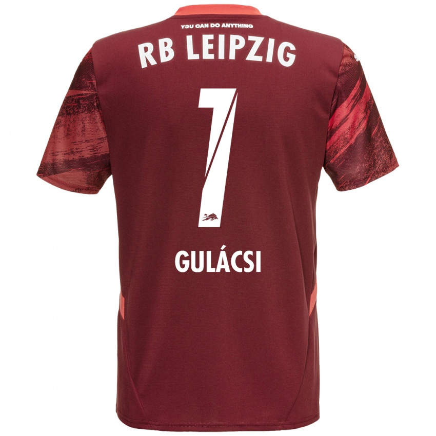 Enfant Maillot Peter Gulacsi #1 Bordeaux Tenues Extérieur 2024/25 T-Shirt Belgique