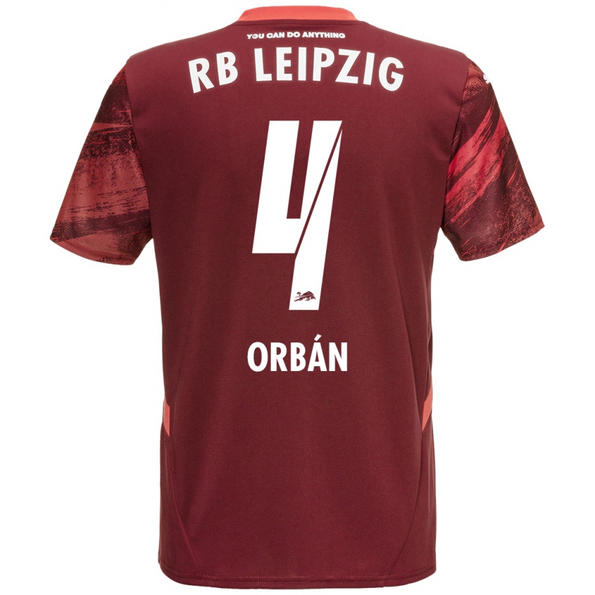 Enfant Maillot Willi Orban #4 Bordeaux Tenues Extérieur 2024/25 T-Shirt Belgique