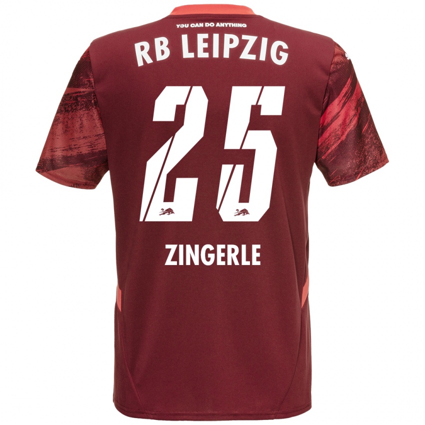 Enfant Maillot Leopold Zingerle #25 Bordeaux Tenues Extérieur 2024/25 T-Shirt Belgique