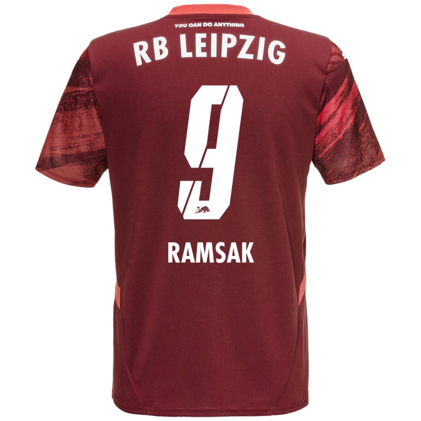 Enfant Maillot Robert Ramsak #9 Bordeaux Tenues Extérieur 2024/25 T-Shirt Belgique