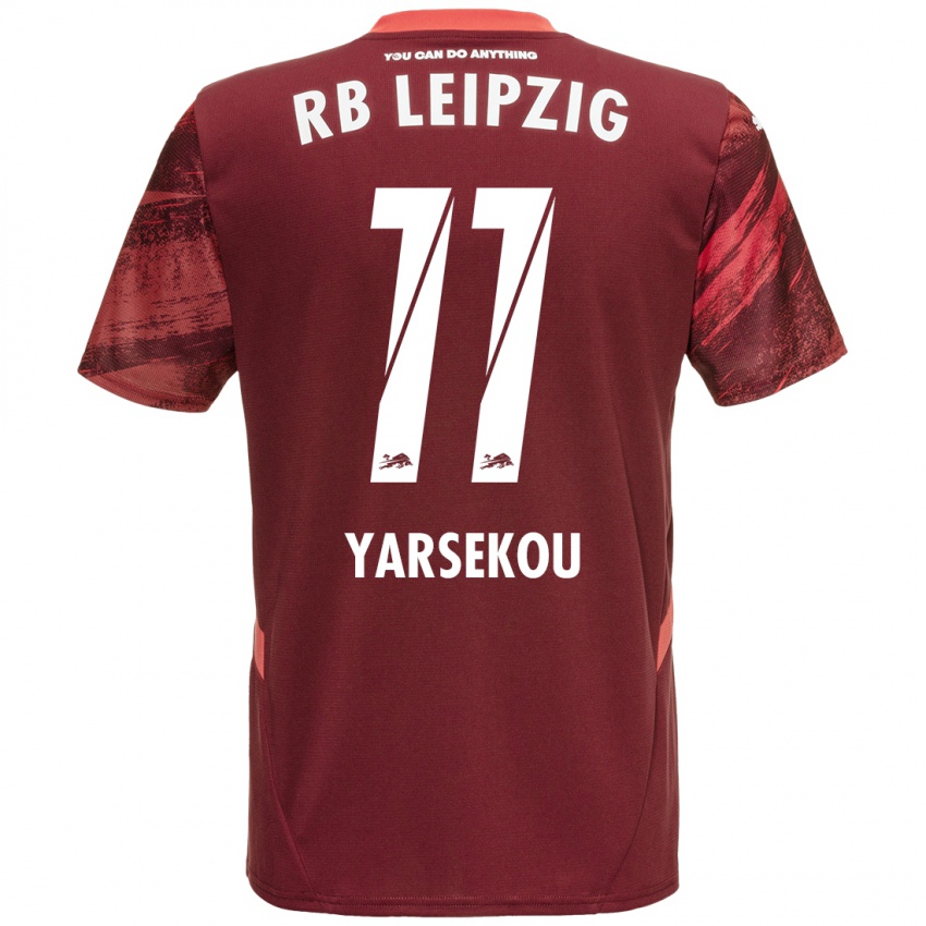 Enfant Maillot Dilane Yarsekou #11 Bordeaux Tenues Extérieur 2024/25 T-Shirt Belgique