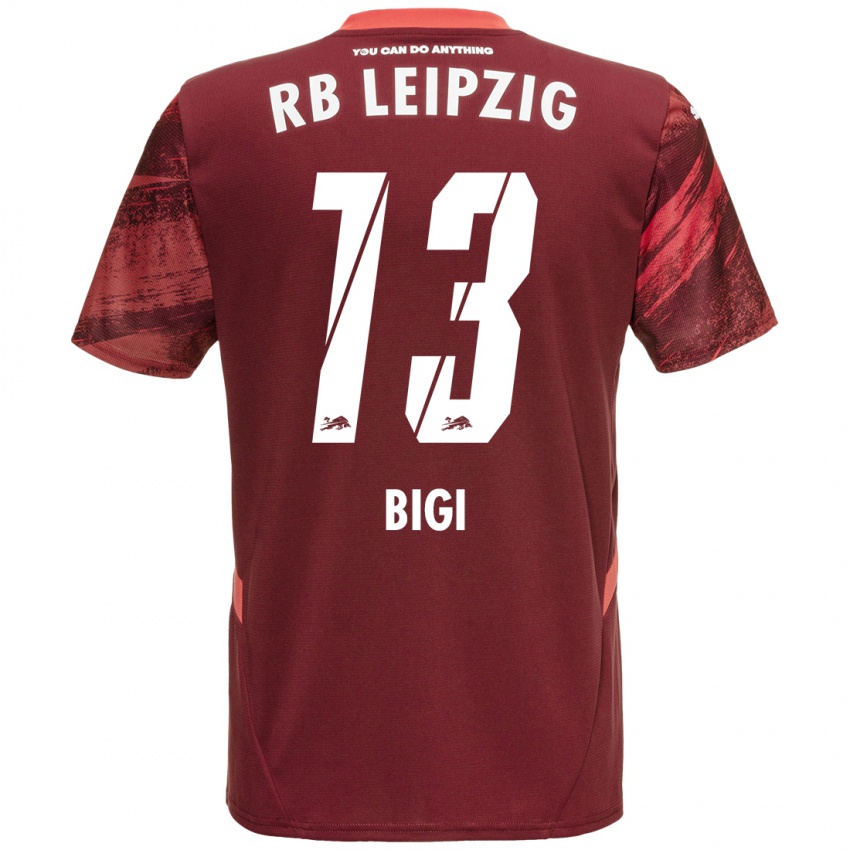 Enfant Maillot Samim Bigi #13 Bordeaux Tenues Extérieur 2024/25 T-Shirt Belgique