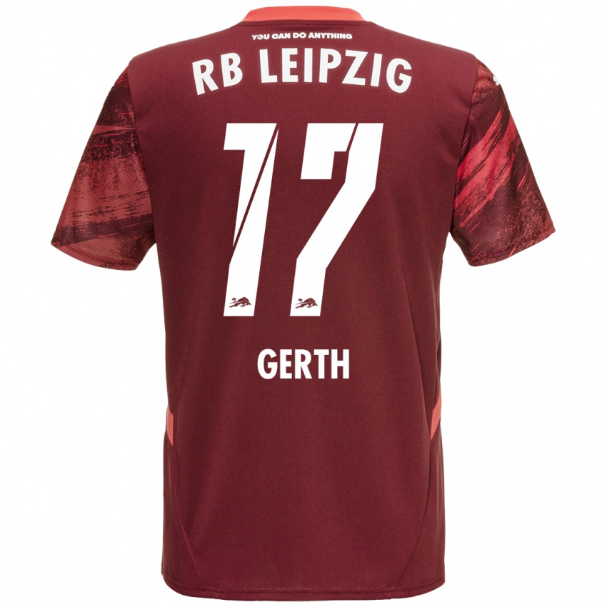 Enfant Maillot Amos Gerth #17 Bordeaux Tenues Extérieur 2024/25 T-Shirt Belgique