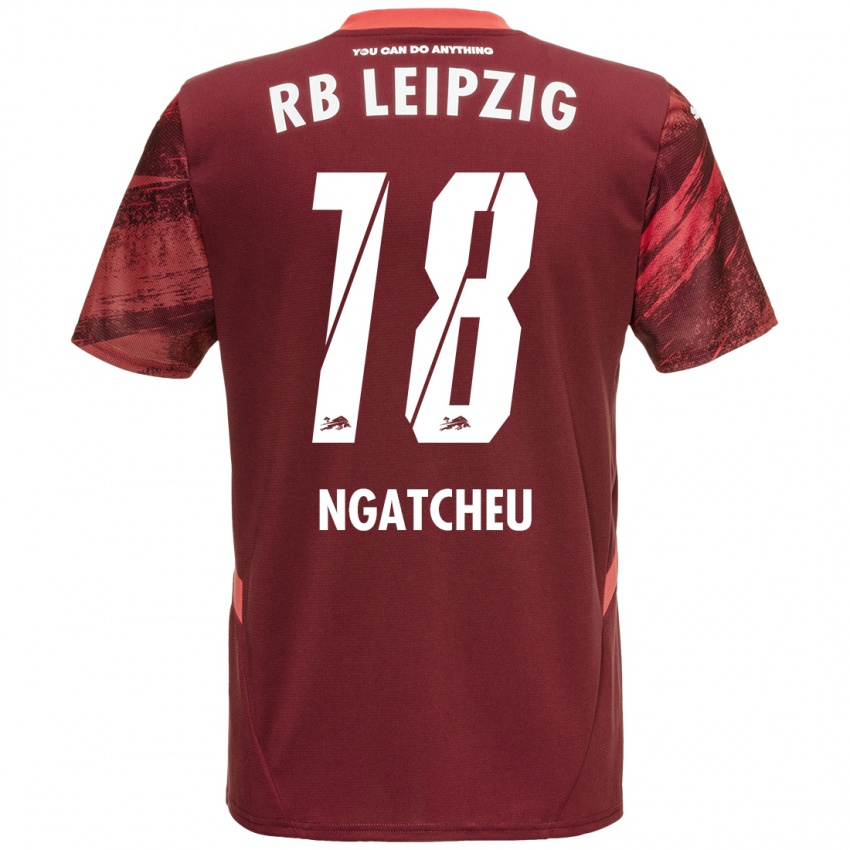 Enfant Maillot Yohan Ngatcheu #18 Bordeaux Tenues Extérieur 2024/25 T-Shirt Belgique