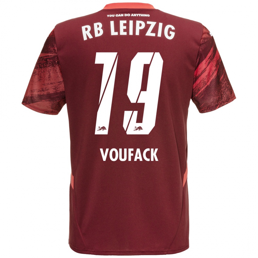 Enfant Maillot Lionel Voufack #19 Bordeaux Tenues Extérieur 2024/25 T-Shirt Belgique