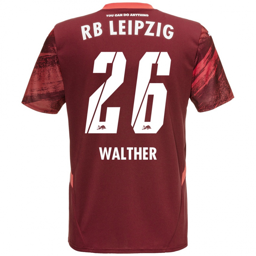 Enfant Maillot Mika Walther #26 Bordeaux Tenues Extérieur 2024/25 T-Shirt Belgique