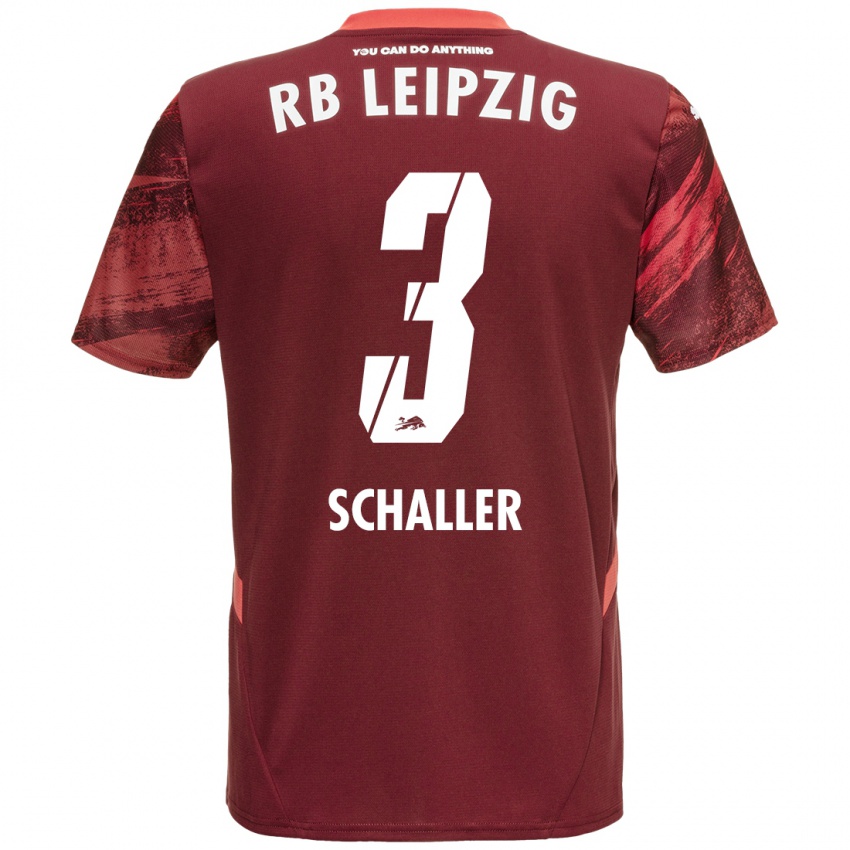 Enfant Maillot Josefine Schaller #3 Bordeaux Tenues Extérieur 2024/25 T-Shirt Belgique