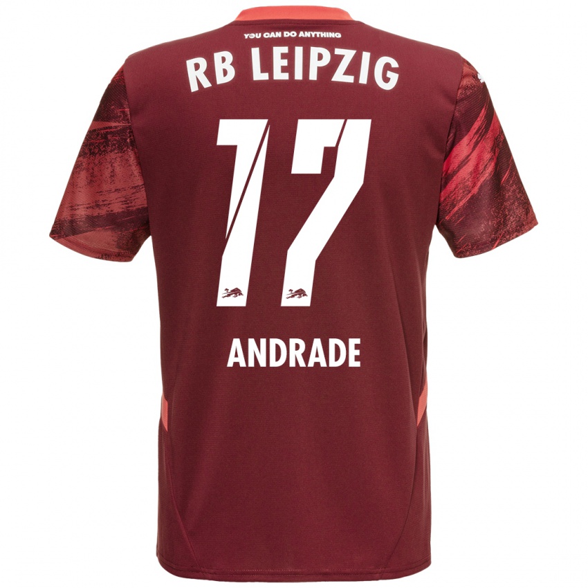 Enfant Maillot Lydia Andrade #17 Bordeaux Tenues Extérieur 2024/25 T-Shirt Belgique