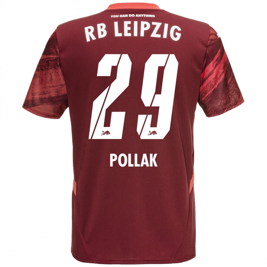 Enfant Maillot Julia Pollak #29 Bordeaux Tenues Extérieur 2024/25 T-Shirt Belgique