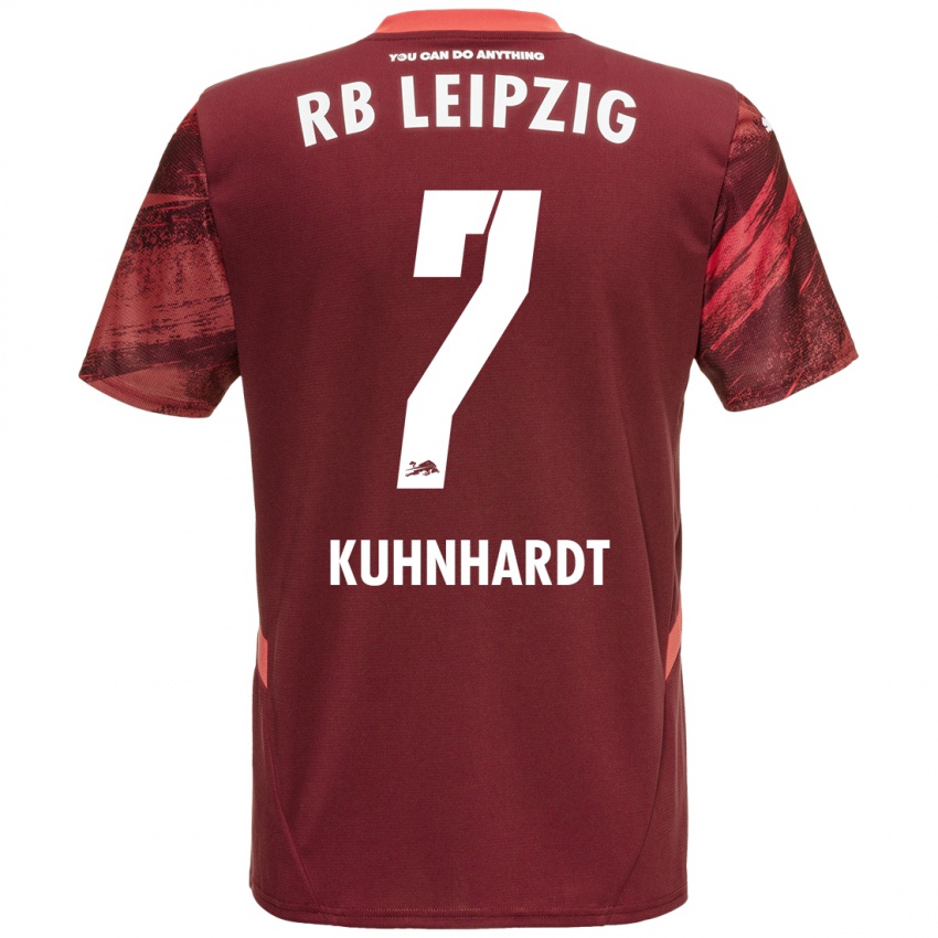 Enfant Maillot Paul Kühnhardt #7 Bordeaux Tenues Extérieur 2024/25 T-Shirt Belgique