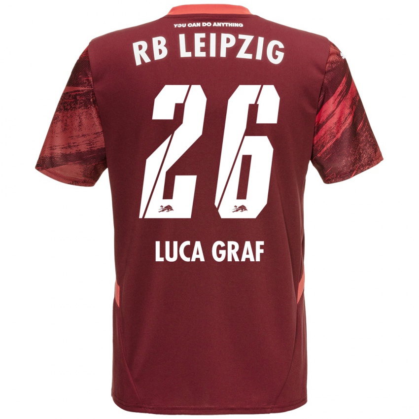 Enfant Maillot Luca Marie Graf #26 Bordeaux Tenues Extérieur 2024/25 T-Shirt Belgique