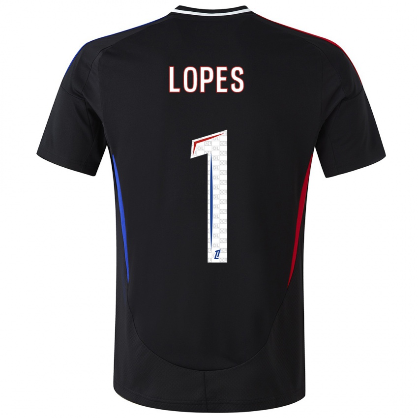 Enfant Maillot Anthony Lopes #1 Noir Tenues Extérieur 2024/25 T-Shirt Belgique