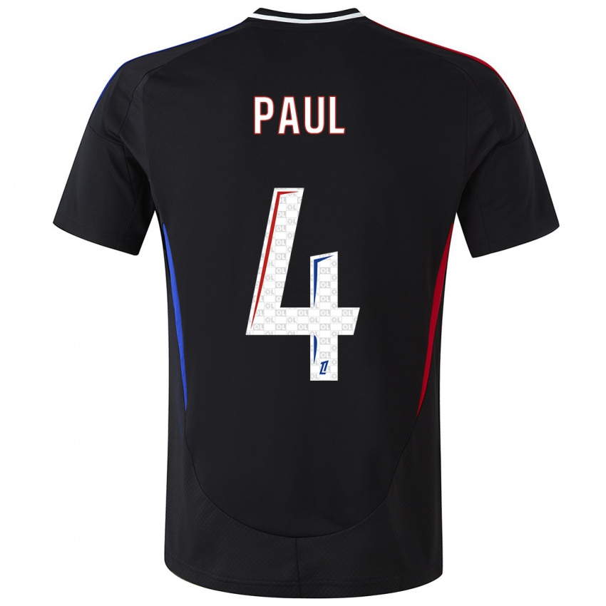 Kinderen Paul Akouokou #4 Zwart Uitshirt Uittenue 2024/25 T-Shirt België