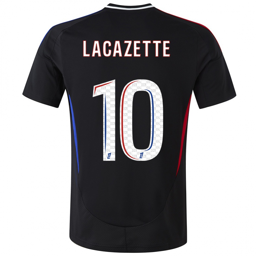 Kinderen Alexandre Lacazette #10 Zwart Uitshirt Uittenue 2024/25 T-Shirt België