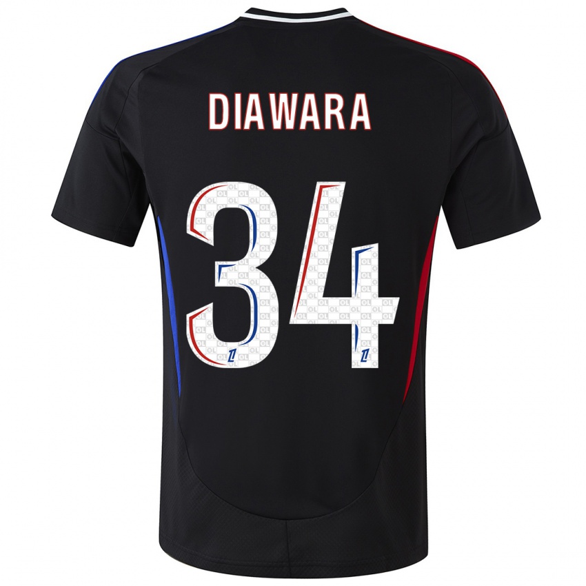 Enfant Maillot Mahamadou Diawara #34 Noir Tenues Extérieur 2024/25 T-Shirt Belgique