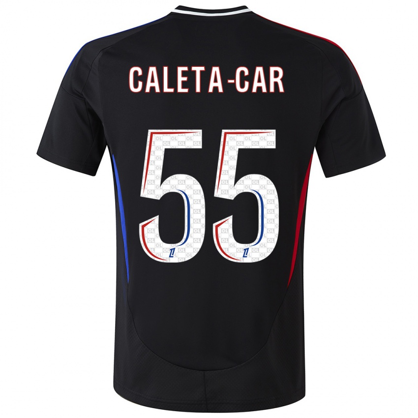 Kinderen Duje Caleta-Car #55 Zwart Uitshirt Uittenue 2024/25 T-Shirt België