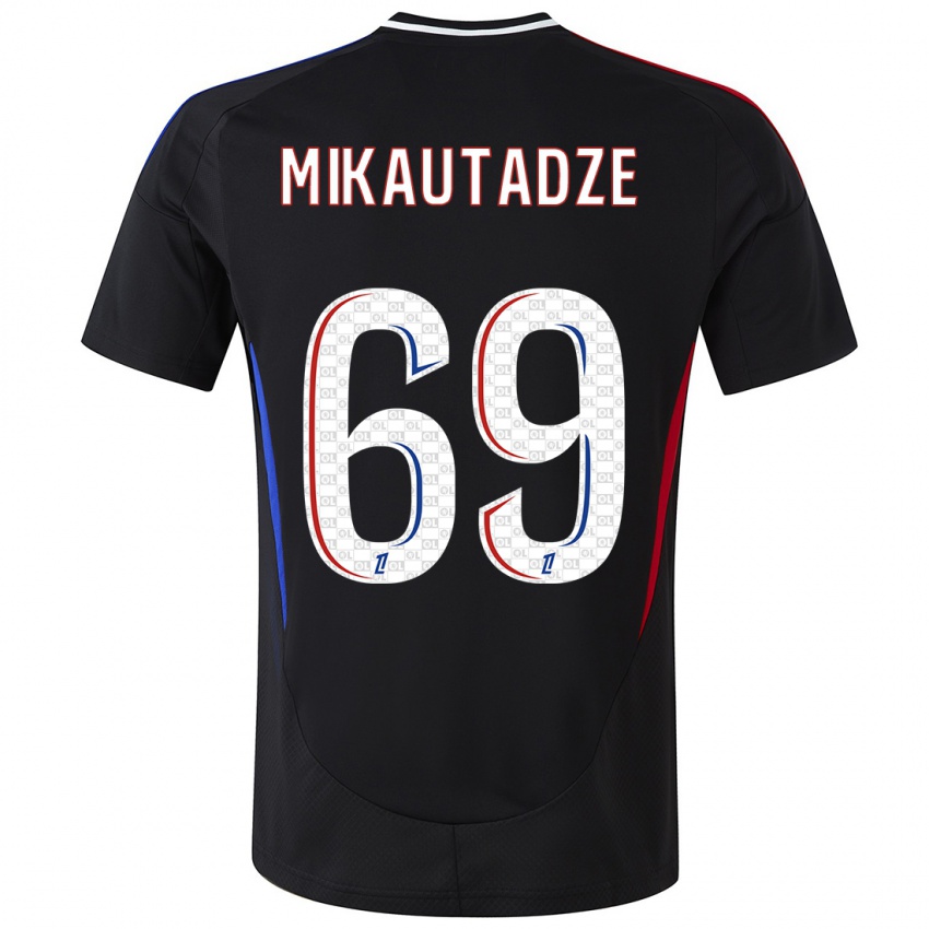 Kinderen Georges Mikautadze #69 Zwart Uitshirt Uittenue 2024/25 T-Shirt België