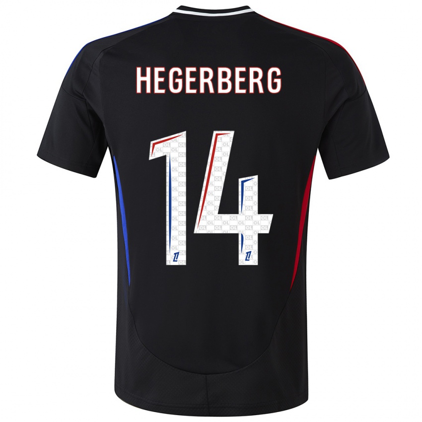 Enfant Maillot Ada Hegerberg #14 Noir Tenues Extérieur 2024/25 T-Shirt Belgique