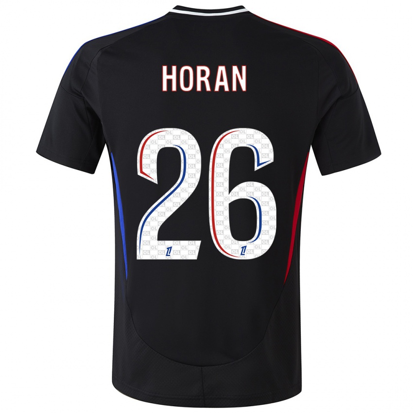 Kinderen Lindsey Horan #26 Zwart Uitshirt Uittenue 2024/25 T-Shirt België