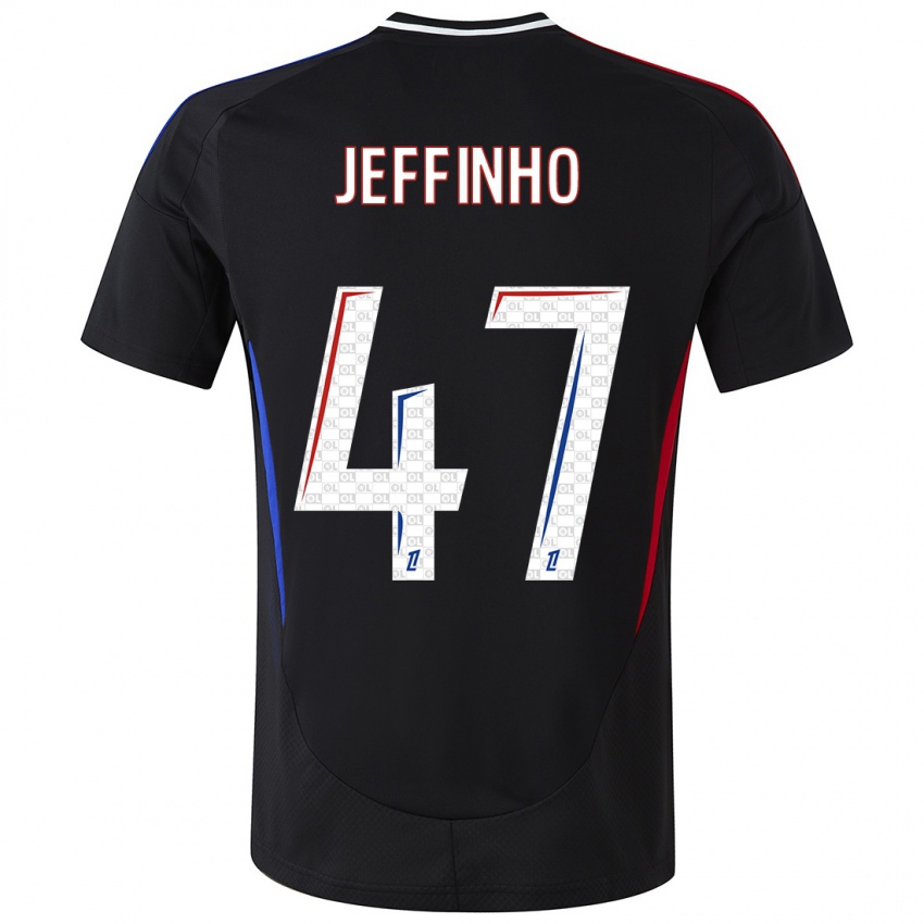 Kinderen Jeffinho #47 Zwart Uitshirt Uittenue 2024/25 T-Shirt België