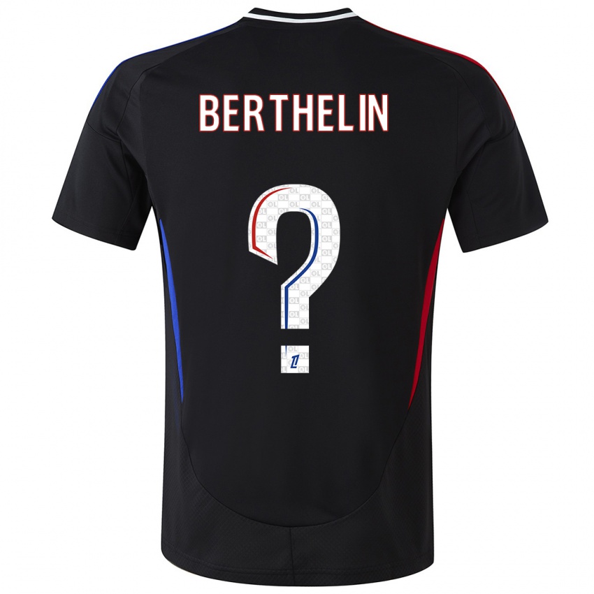 Kinderen Romain Berthelin #0 Zwart Uitshirt Uittenue 2024/25 T-Shirt België