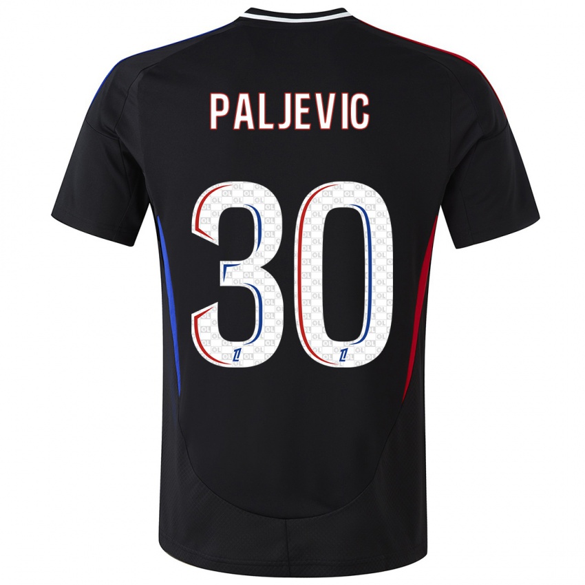 Enfant Maillot Alyssia Paljevic #30 Noir Tenues Extérieur 2024/25 T-Shirt Belgique