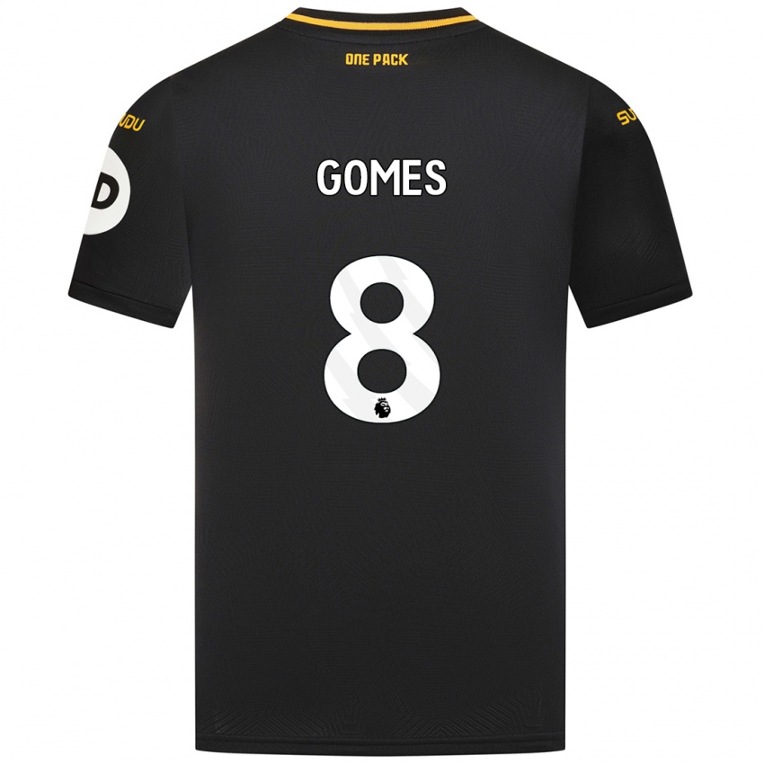 Kinder Joao Gomes #8 Schwarz Auswärtstrikot Trikot 2024/25 T-Shirt Belgien