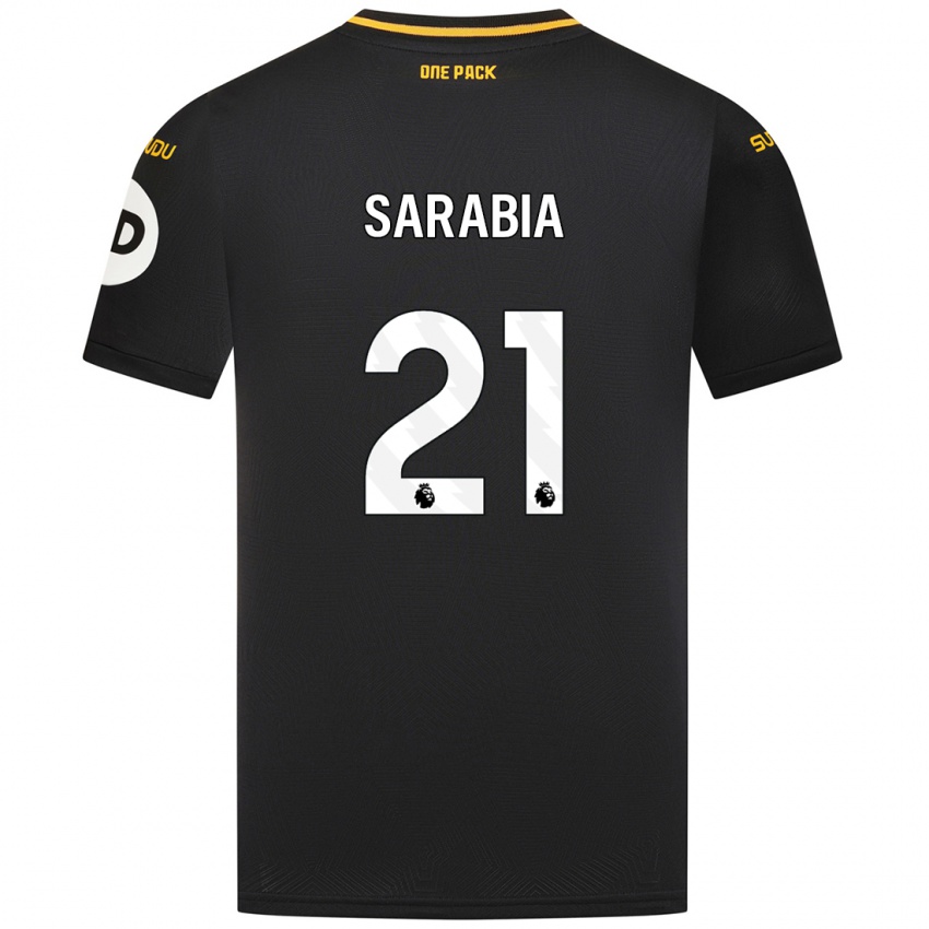 Kinder Pablo Sarabia #21 Schwarz Auswärtstrikot Trikot 2024/25 T-Shirt Belgien