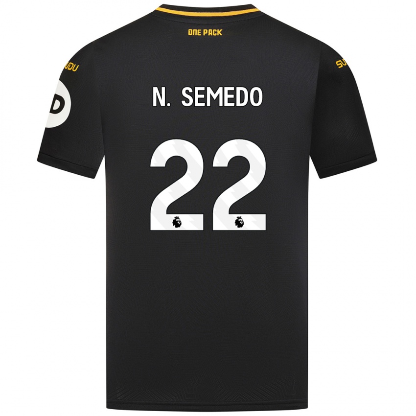 Enfant Maillot Nelson Semedo #22 Noir Tenues Extérieur 2024/25 T-Shirt Belgique