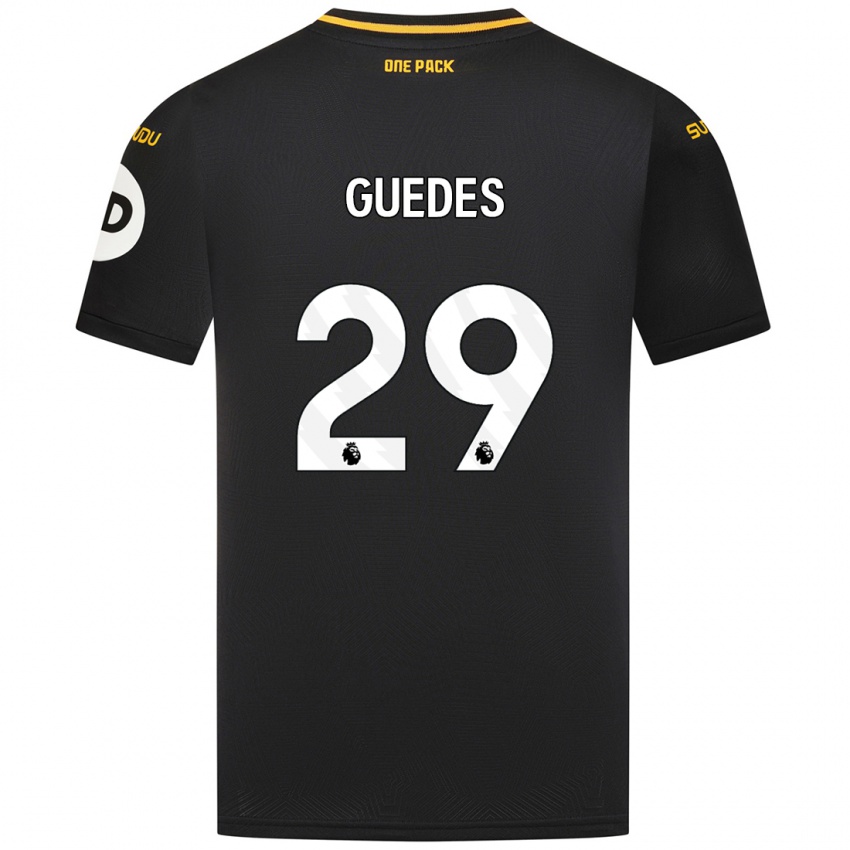 Kinder Goncalo Guedes #29 Schwarz Auswärtstrikot Trikot 2024/25 T-Shirt Belgien